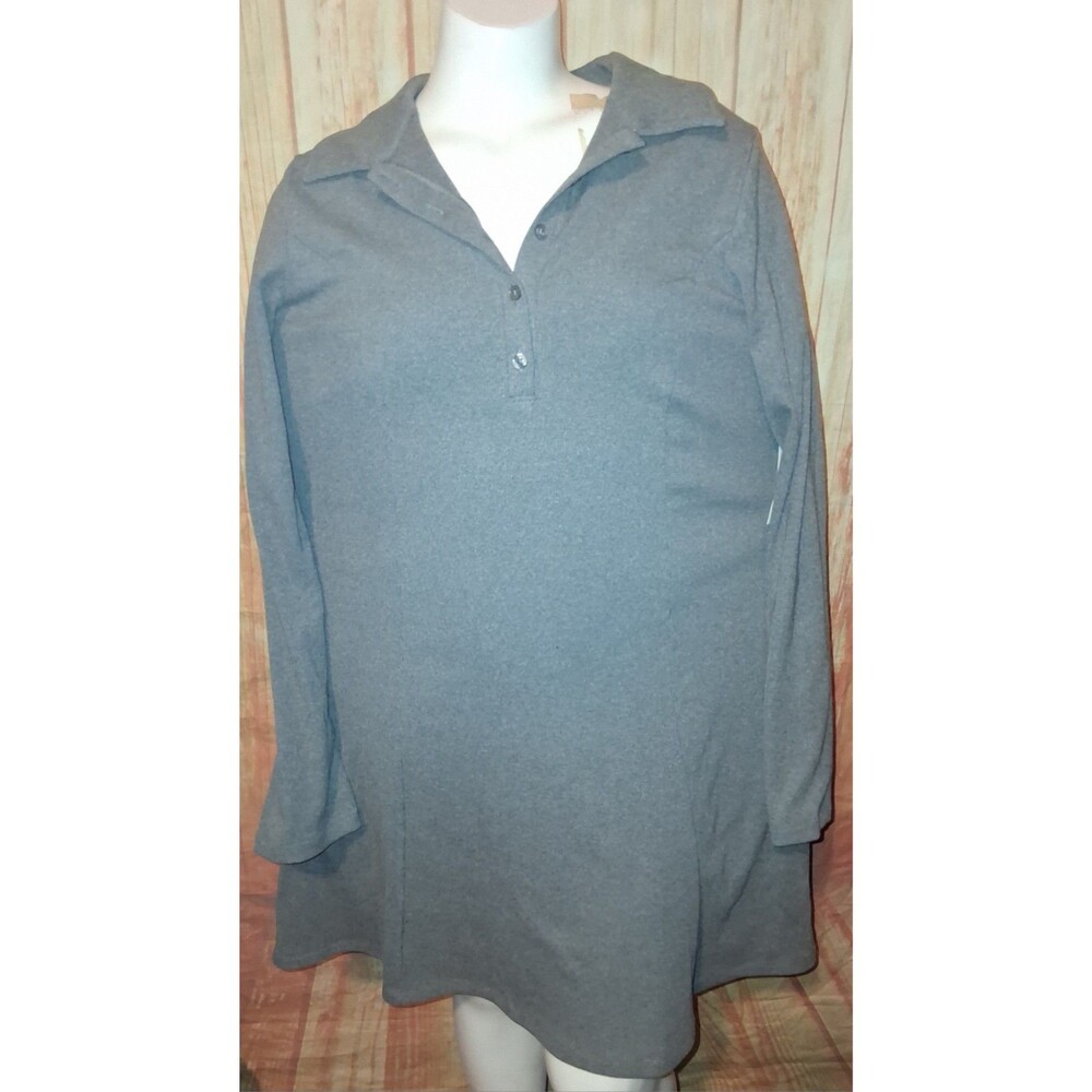 NWT No Boundaries Gray Long Sleeve Dress Sz XL